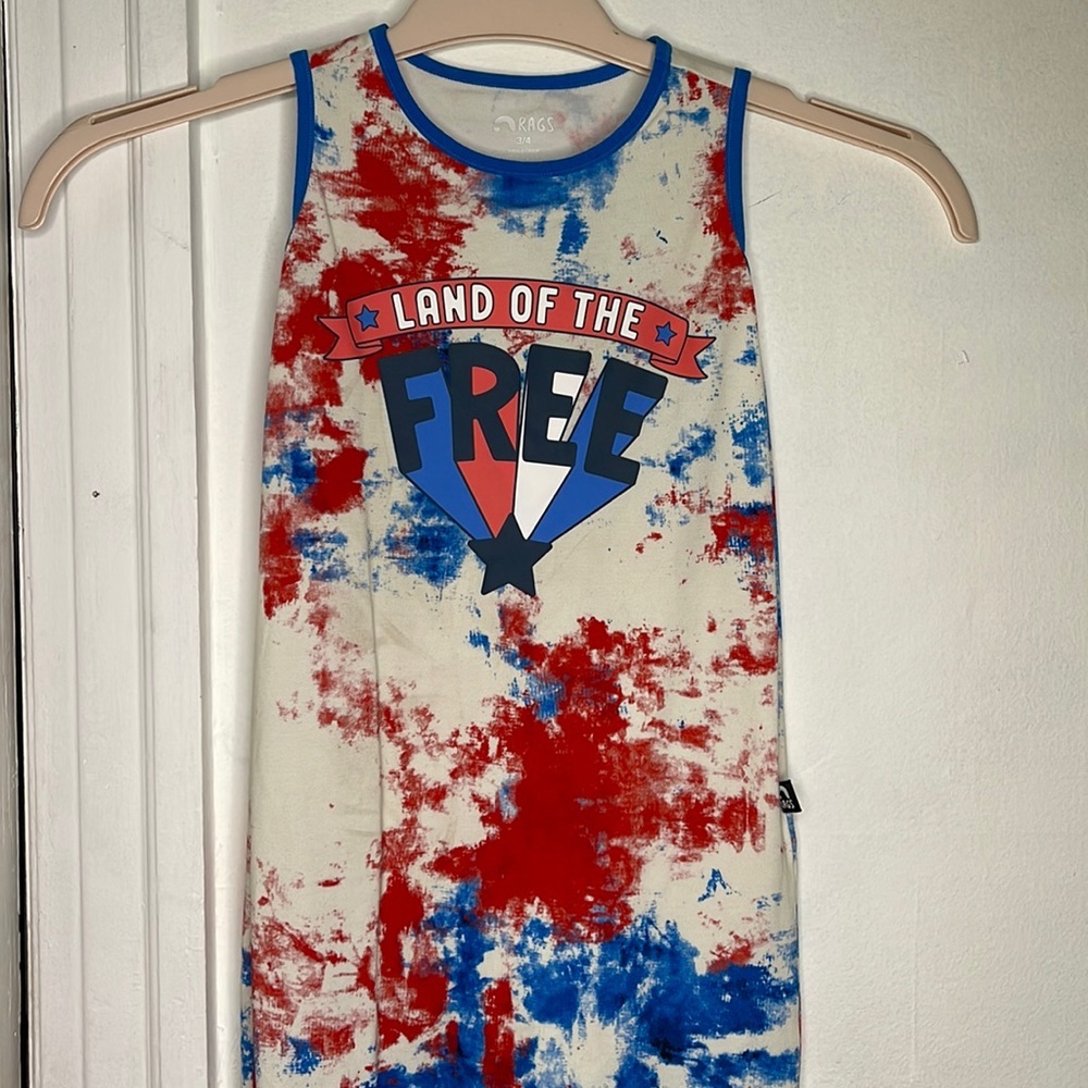 Rags to Raches We The Free Tye Die Romper​